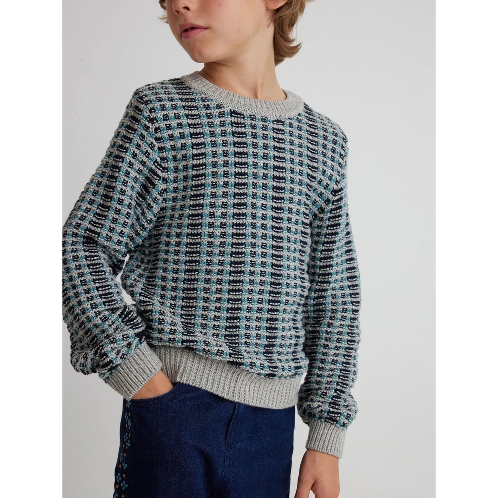 BEBE ORGANIC Sean Sweater Jumper Cotton Wool Crew Neck Pullover Knit Size 5